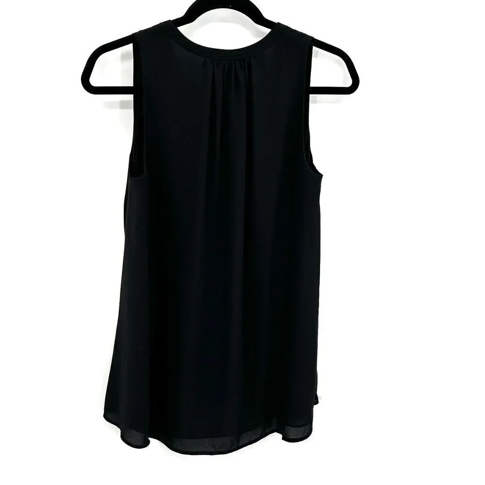 J. CREW X HATCH Maternity Collab Black Sleeveless V-Neck Blouse Size XS / Small
